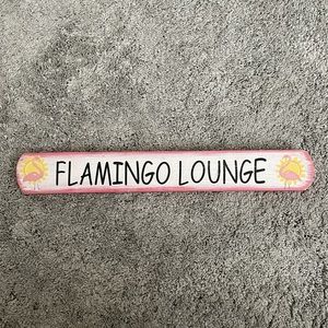 Wooden Flamingo Sign